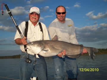 48 lb Blue Catfish Caught on December 4, 2010